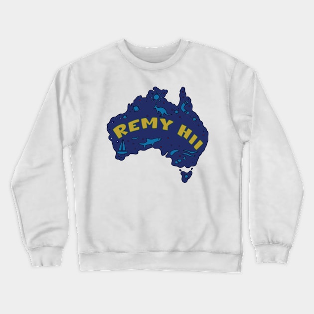 AUSTRALIA MAP AUSSIE REMY HII Crewneck Sweatshirt by elsa-HD